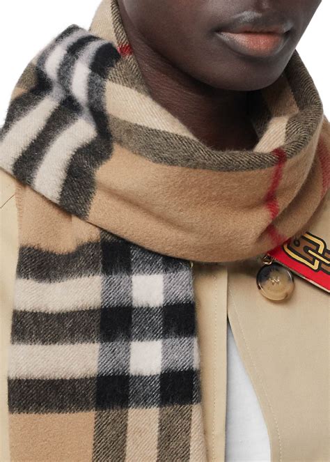 burberry women's giant check cashmere scarf|burberry cashmere scarf outlet.